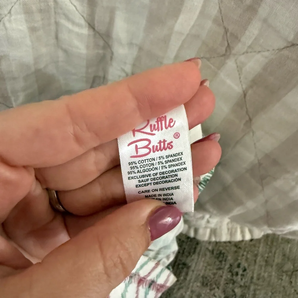 RUFFLEBUTTS baby Girl's Spruce & Tinsel Plaid Dress - Picture 6 of 7